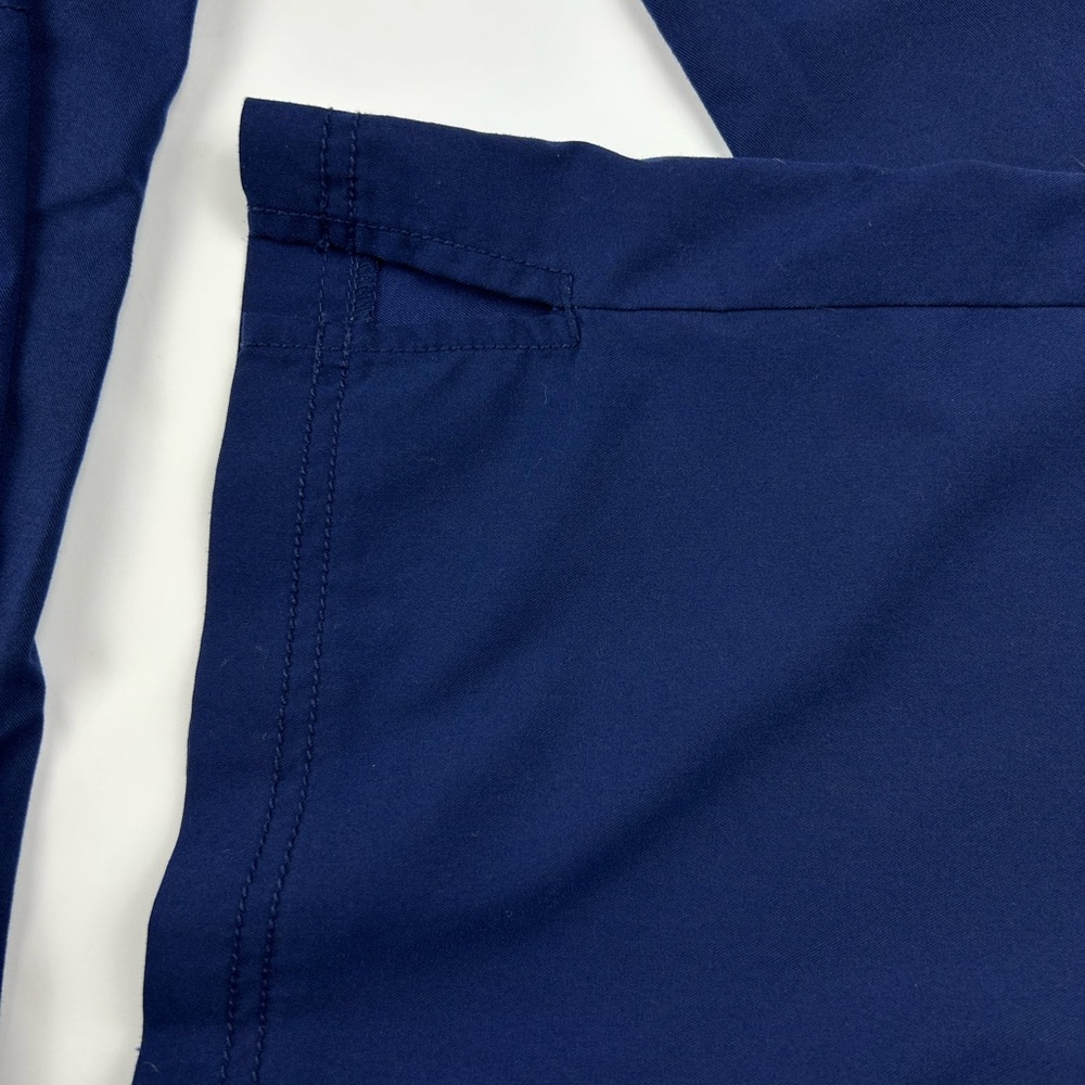 Landau Deep Blue Scrub Lime Accent Wrinkle & Fade Resistant Scrub Set Sz SM - Picture 8 of 8